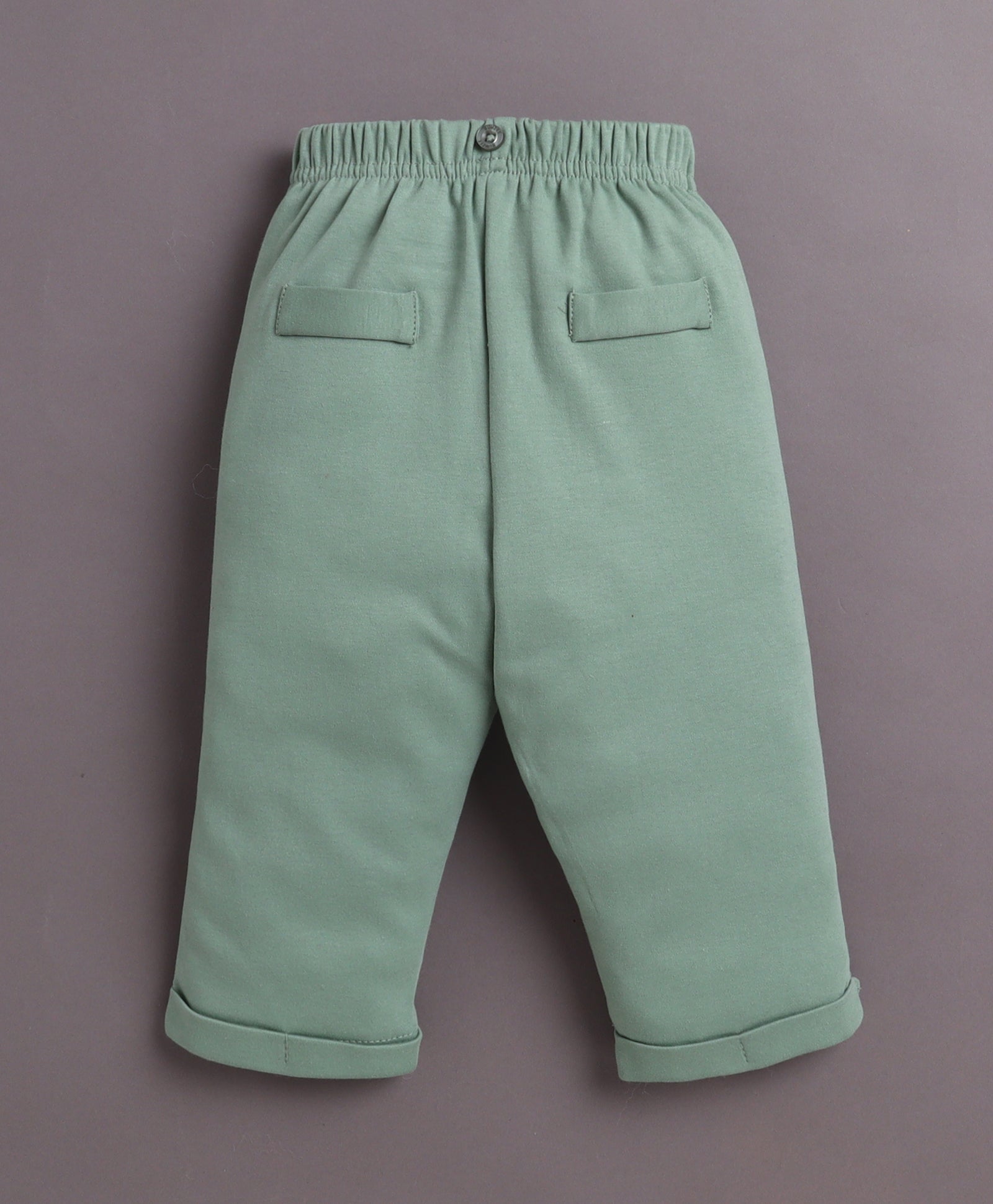 BUMZEE Green & White Boys Full Sleeves Shirt Pant Set With Suspender & Cap