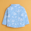 BUMZEE Navy & Sky Blue Boys Full Sleeves Shirt Pant Set With Suspender & Cap