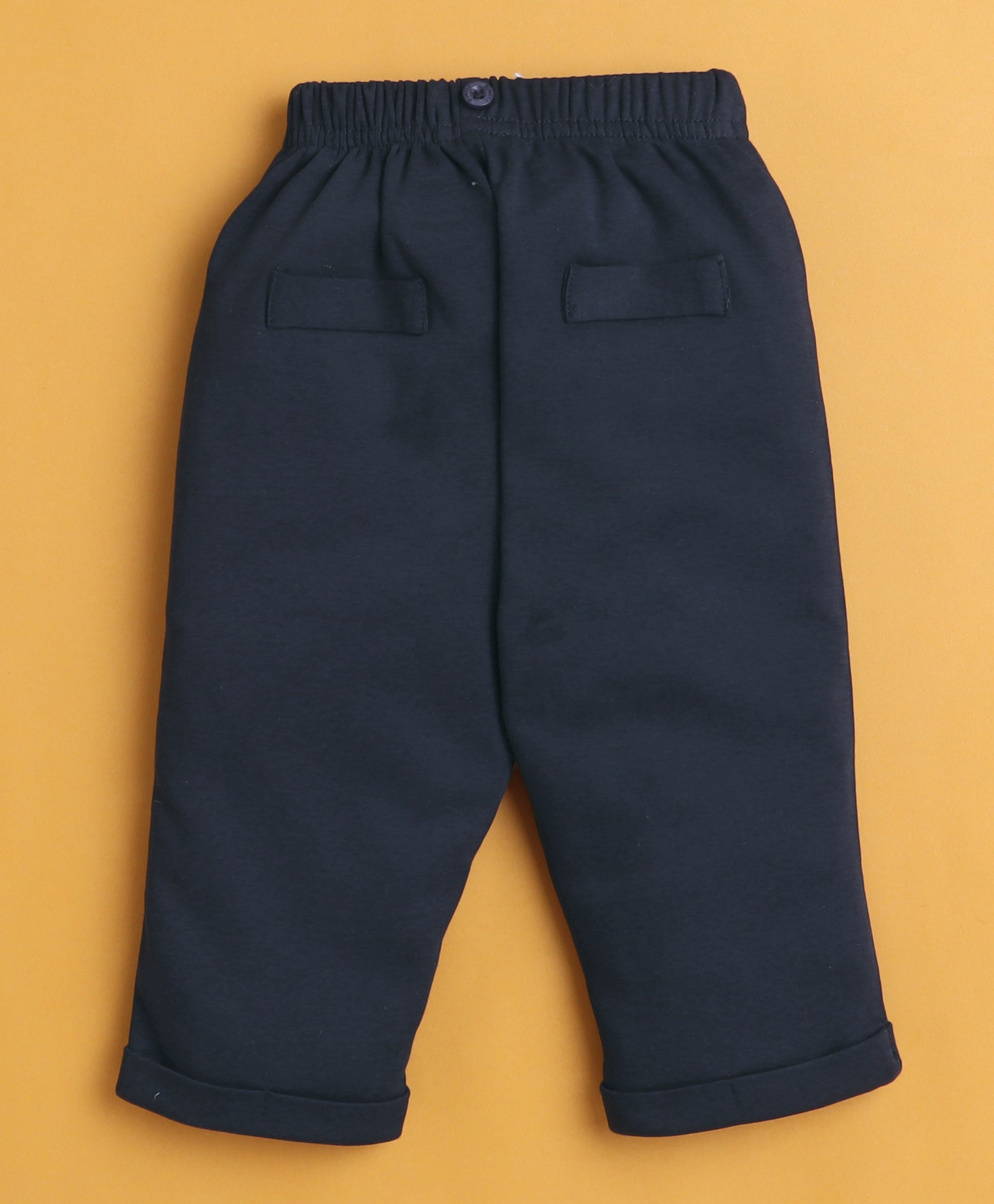 BUMZEE Navy & Sky Blue Boys Full Sleeves Shirt Pant Set With Suspender & Cap