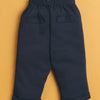 BUMZEE Navy & Sky Blue Boys Full Sleeves Shirt Pant Set With Suspender & Cap