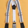 BUMZEE Navy & Sky Blue Boys Full Sleeves Shirt Pant Set With Suspender & Cap