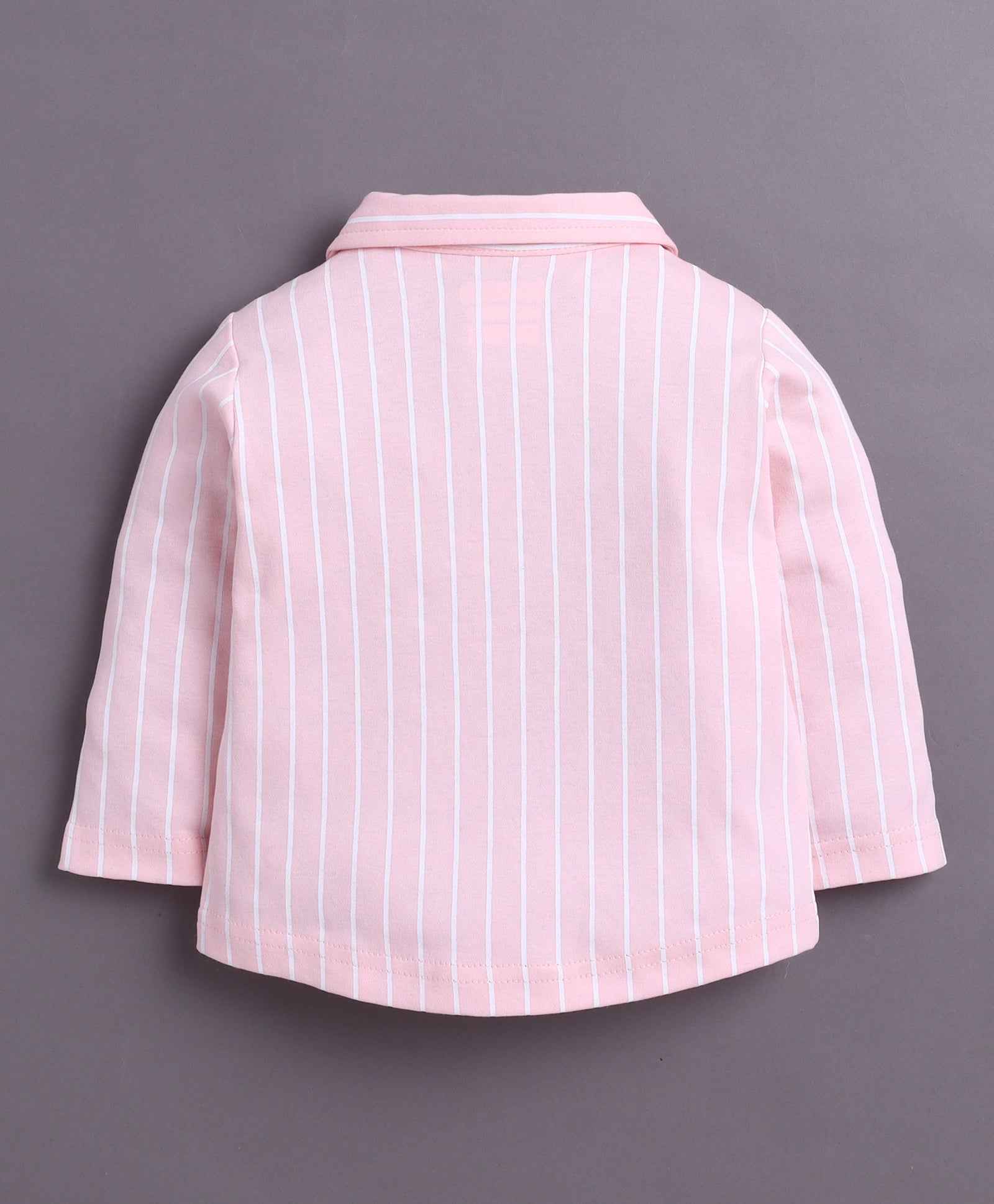 BUMZEE Maroon & Pink Boys Full Sleeves Shirt Pant Set With Suspender & Cap