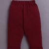 BUMZEE Maroon & Pink Boys Full Sleeves Shirt Pant Set With Suspender & Cap