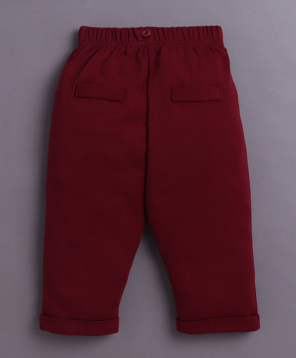 Bumzee Maroon & Pink Striped Formal Set, Full Sleeves, 100% Cotton