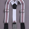 BUMZEE Maroon & Pink Boys Full Sleeves Shirt Pant Set With Suspender & Cap