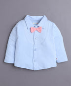 Bumzee Pink & Powder Blue Formal Set, Full Sleeves, 100% Cotton