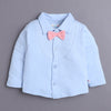 BUMZEE Pink & Powder Blue Boys Full Sleeves Shirt Pant Set With Suspender & Cap
