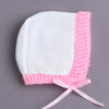 White & Pink Baby Girls Full Sleeves Acrylic Blend Sweater With Cap & Socks