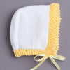 White & Yellow Baby Girls Full Sleeves Acrylic Blend Sweater With Cap & Socks