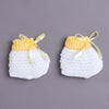 White & Yellow Baby Girls Full Sleeves Acrylic Blend Sweater With Cap & Socks