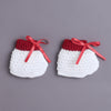 White & Maroon Baby Boys Full Sleeves Acrylic Blend Sweater With Cap & Socks