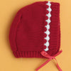 Maroon Baby Boys Full Sleeves Acrylic Blend Sweater With Cap & Socks