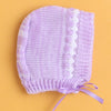 Lavender Baby Girls Full Sleeves Acrylic Blend Sweater With Cap & Socks