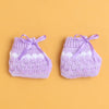 Lavender Baby Girls Full Sleeves Acrylic Blend Sweater With Cap & Socks