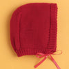 Maroon Baby Boys Full Sleeves Acrylic Blend Sweater With Cap & Socks