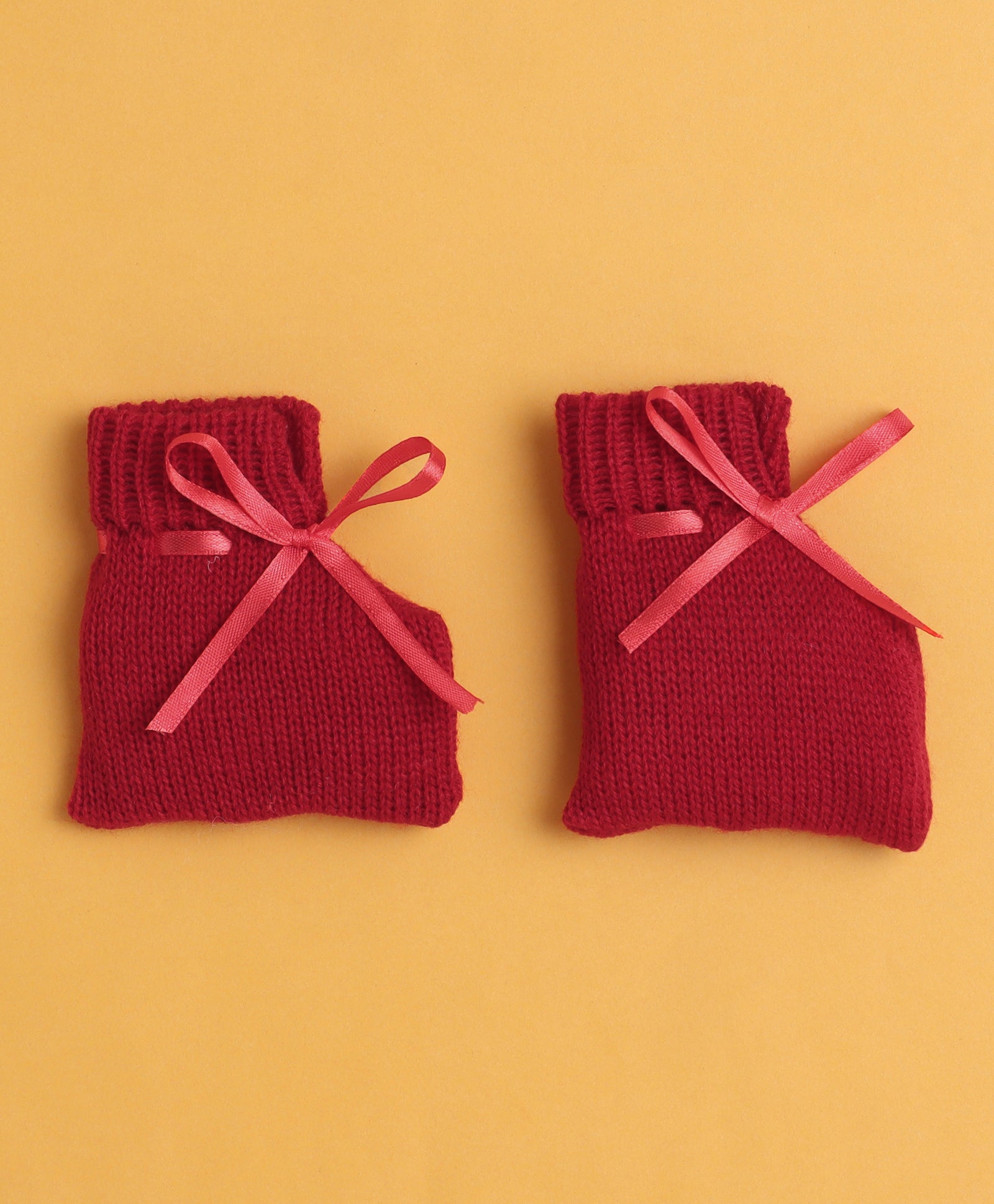 Maroon Baby Boys Full Sleeves Acrylic Blend Sweater With Cap & Socks