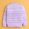 Lavender Baby Girls Full Sleeves Acrylic Blend Sweater With Cap & Socks