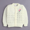 Yellow Baby Girls Full Sleeves Acrylic Blend Sweater With Cap & Socks