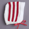 White & Maroon Baby Boys Full Sleeves Acrylic Blend Sweater With Cap & Socks