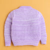 Lavender Baby Girls Full Sleeves Acrylic Blend Sweater With Cap & Socks