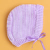 Lavender Baby Girls Full Sleeves Acrylic Blend Sweater With Cap & Socks