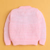 Pink Baby Girls Full Sleeves Acrylic Blend Sweater With Cap & Socks