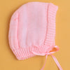 Pink Baby Girls Full Sleeves Acrylic Blend Sweater With Cap & Socks