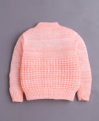 Bumzee Orange Knitted Sweater with Cap & Socks, Full Sleeves, Acrylic Knit