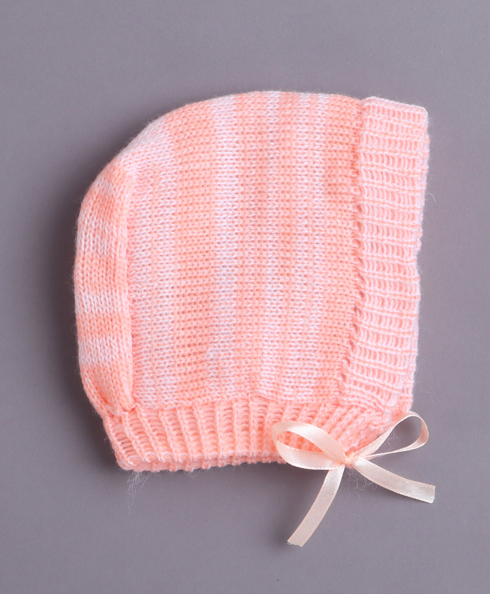 Orange Baby Boys Full Sleeves Acrylic Blend Sweater With Cap & Socks