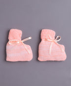 Bumzee Orange Knitted Sweater with Cap & Socks, Full Sleeves, Acrylic Knit