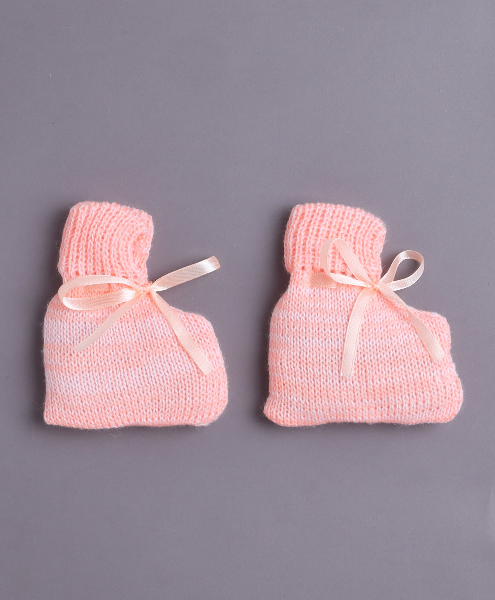 Orange Baby Boys Full Sleeves Acrylic Blend Sweater With Cap & Socks