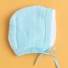 Aqua Blue Baby Boys Full Sleeves Acrylic Blend Sweater With Cap & Socks