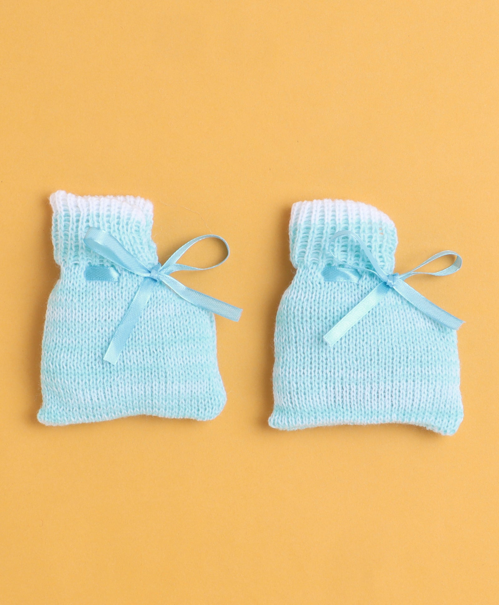 Aqua Blue Baby Boys Full Sleeves Acrylic Blend Sweater With Cap & Socks