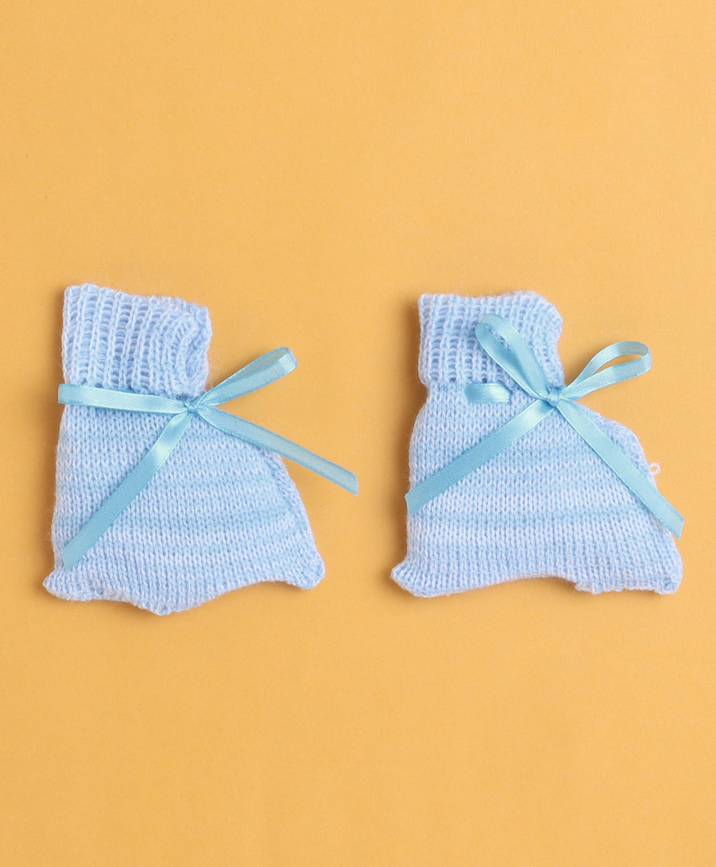 Bumzee Sky Blue Knitted Sweater with Cap & Socks, Full Sleeves, Acrylic Knit, with Socks (Style Peb10846)