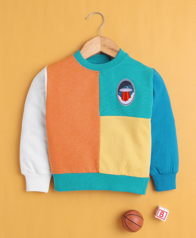 Multi Boys Full Sleeves Cotton Sweatshirt