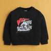 Black Boys Full Sleeves Cotton Sweatshirt