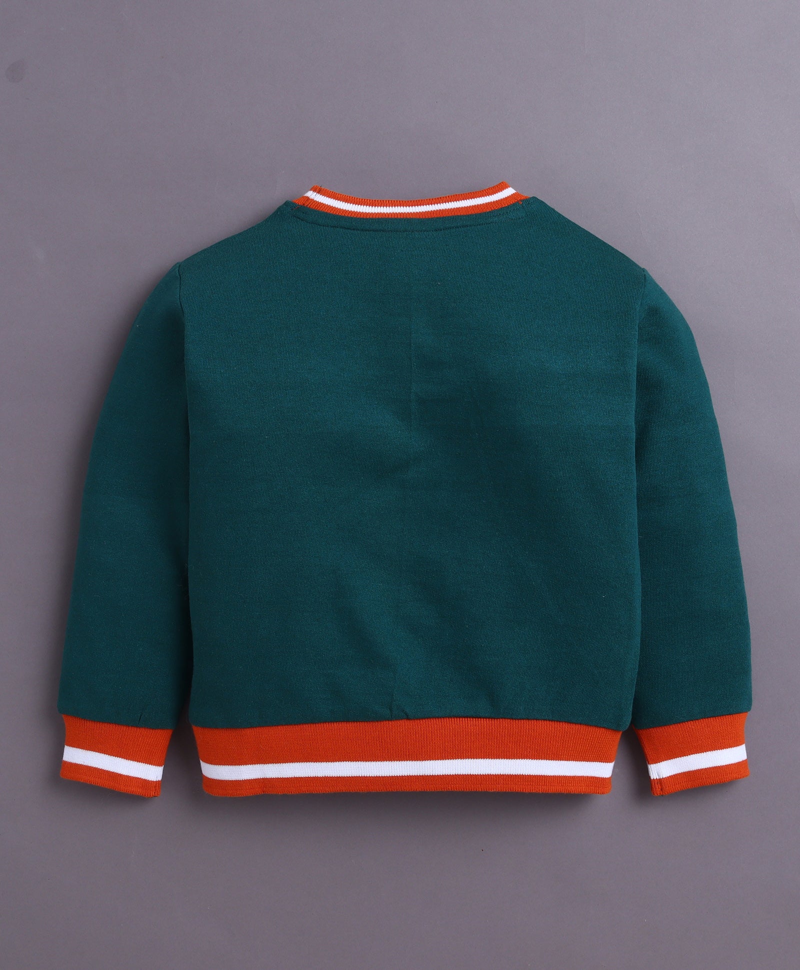 Green Boys Full Sleeves Cotton Sweatshirt