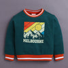 Green Boys Full Sleeves Cotton Sweatshirt