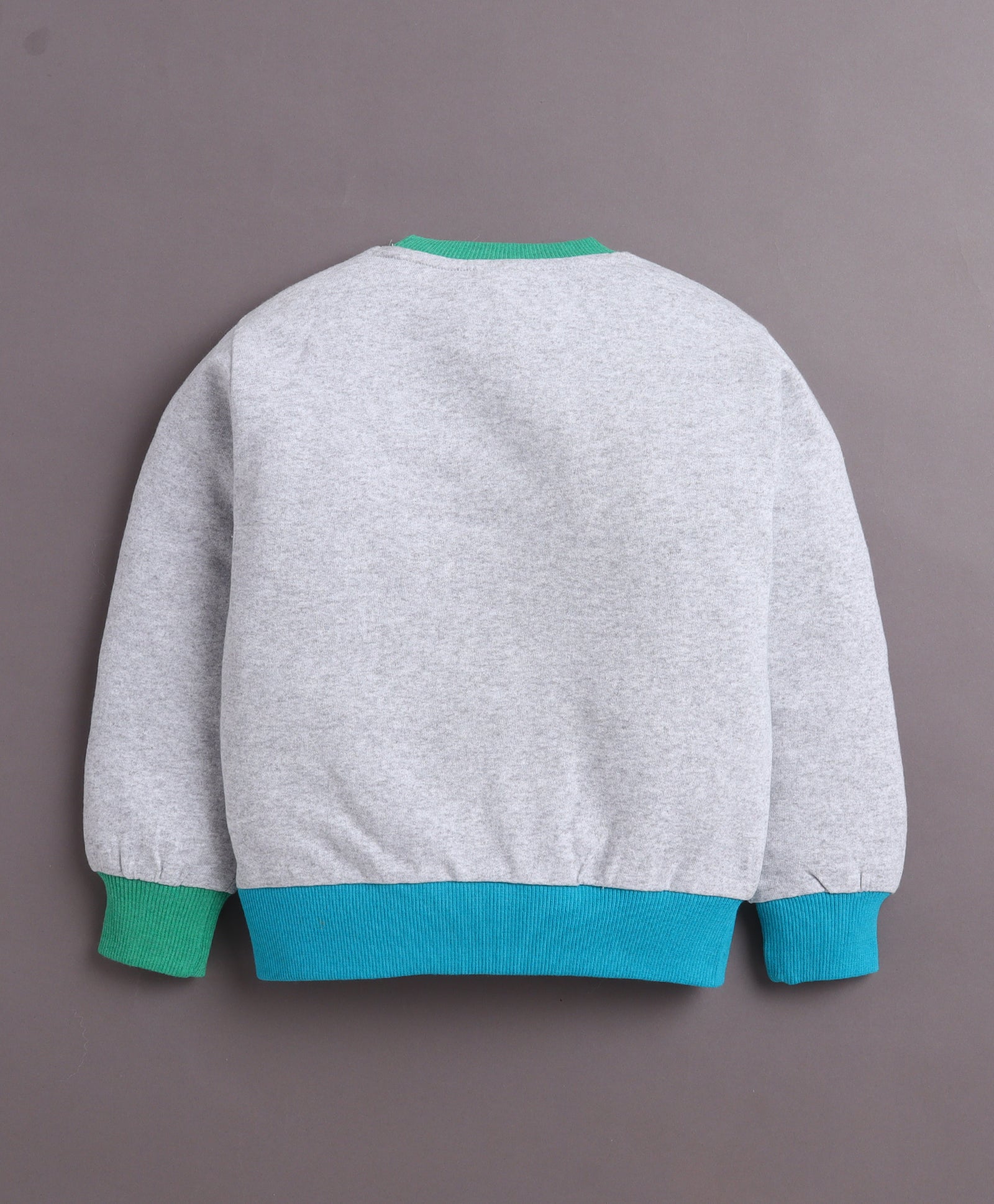 Grey Boys Full Sleeves Cotton Sweatshirt