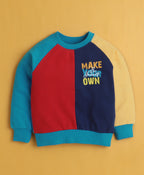 Bumzee Multi Cut & Sew Sweatshirt, Full Sleeves, Cotton Blend (Style Peb10855)