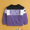 Black & Purple Boys Full Sleeves Cotton Sweatshirt