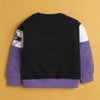 Black & Purple Boys Full Sleeves Cotton Sweatshirt
