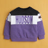 Black & Purple Boys Full Sleeves Cotton Sweatshirt