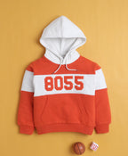 Bumzee Orange Cut & Sew Sweatshirt, Full Sleeves, Cotton Blend