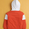 Orange Boys Full Sleeves Cotton Hooded Sweatshirt
