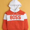 Orange Boys Full Sleeves Cotton Hooded Sweatshirt