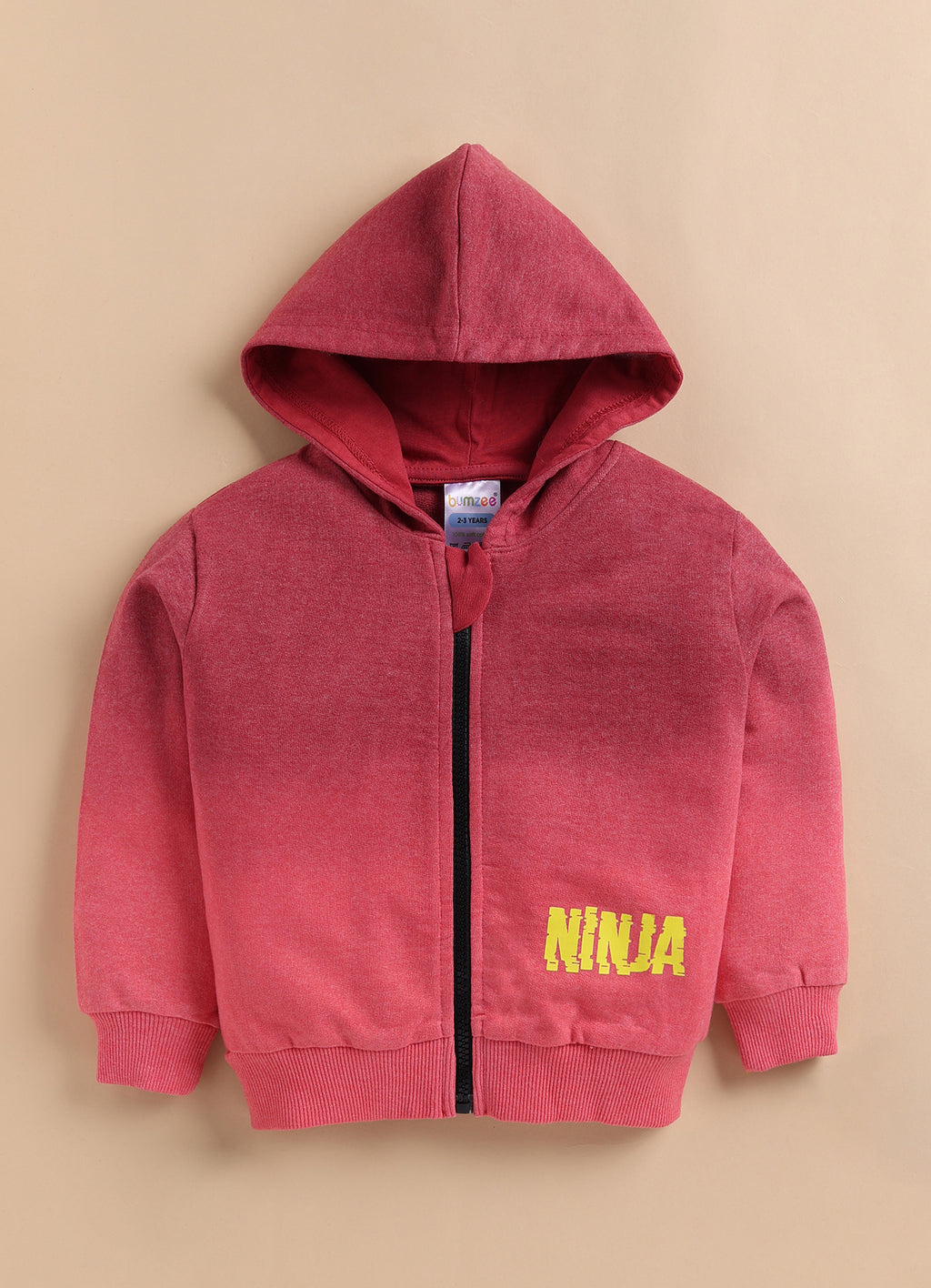 Bumzee Coral Ombre Jacket, Full Sleeves, Cotton Blend