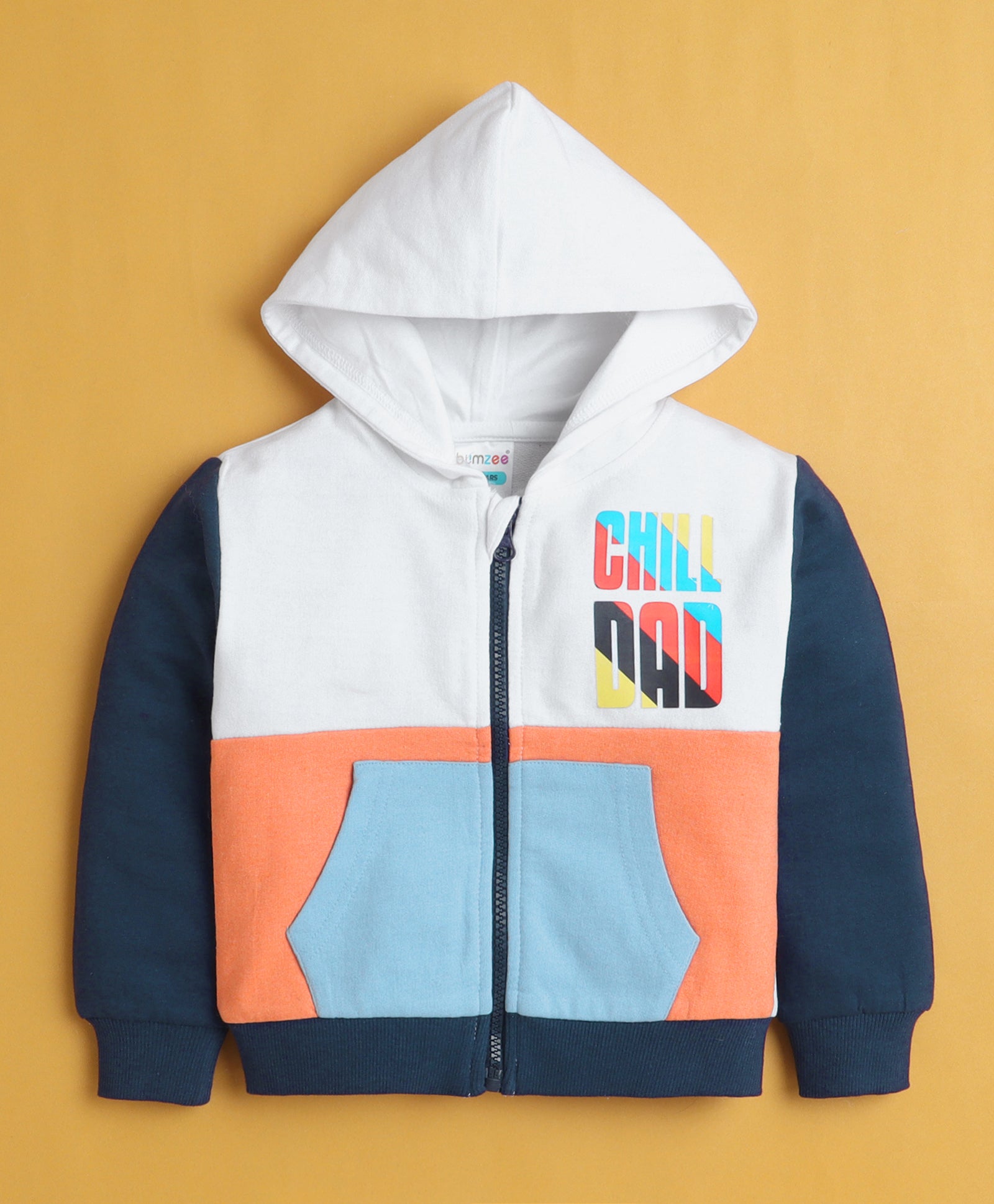 Multi Boys Full Sleeves Cotton Hooded Zipper Sweatshirt