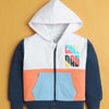 Multi Boys Full Sleeves Cotton Hooded Zipper Sweatshirt
