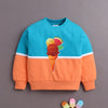Blue Girls Full Sleeves Cotton Sweatshirt
